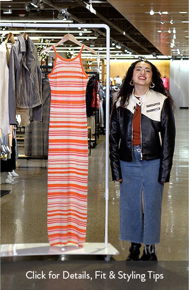 Sun to Sea Stripe Open Stitch Maxi Dress, sales video thumbnail