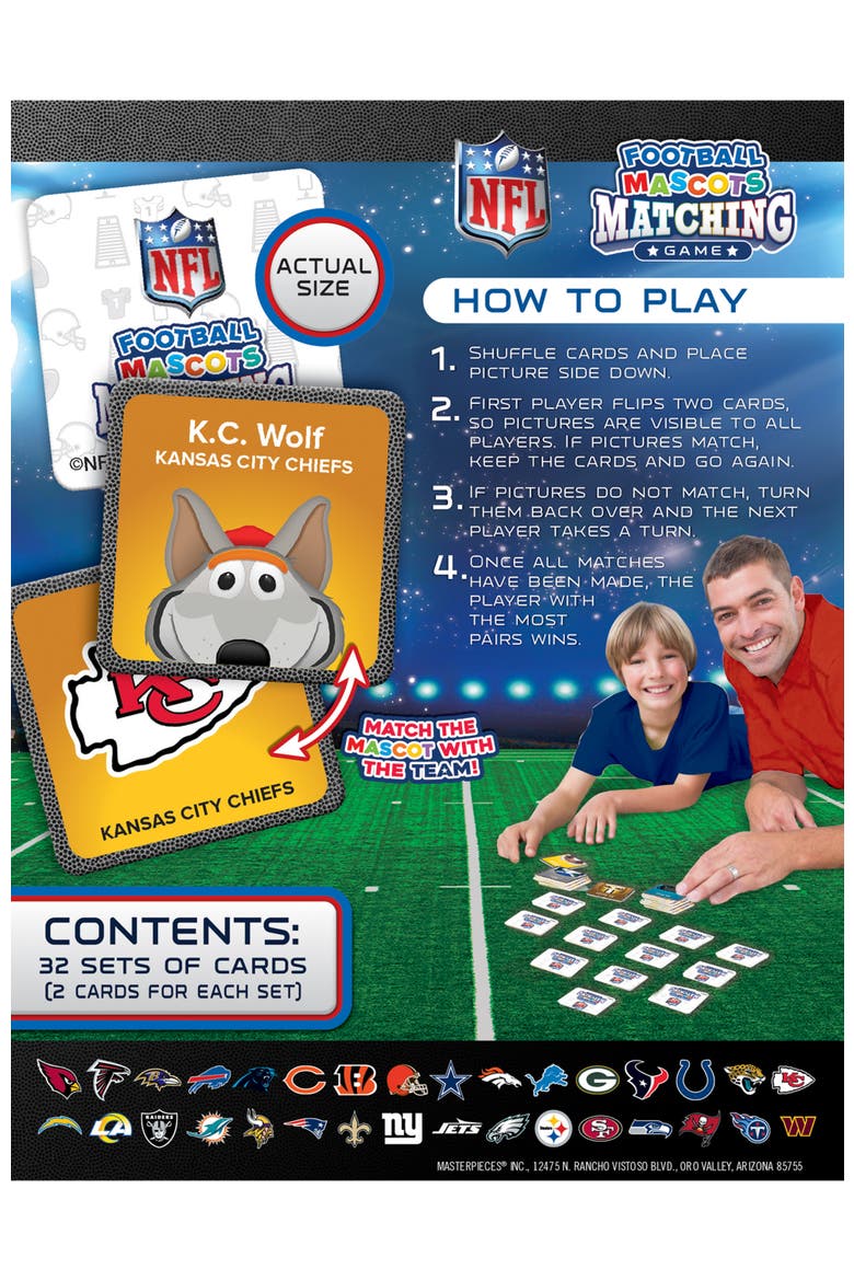 NFL Mascots Matching Game, Alternate, color, Multicolor