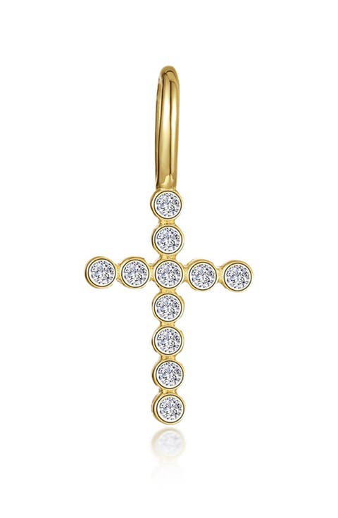 Simulated Diamond Cross Charm