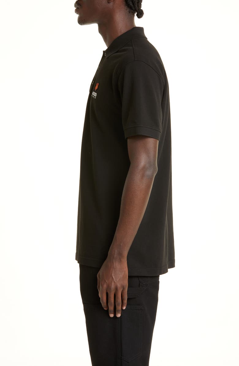 KENZO Boke Flower Appliqué Piqué Polo, Alternate, color,
