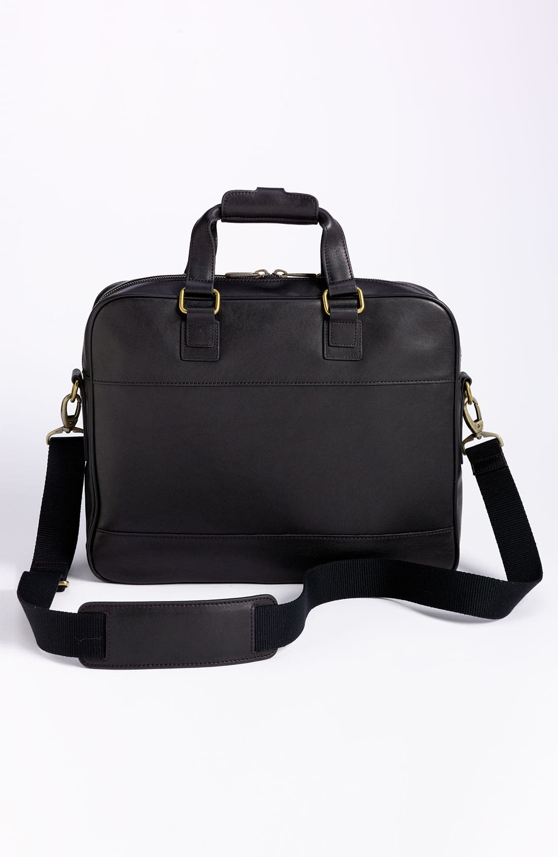 Bosca Slim Leather Briefcase, Alternate, color, 