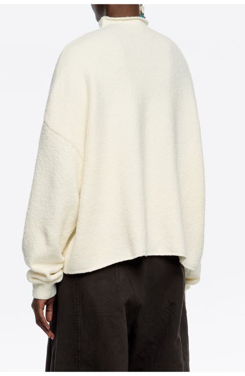 Bimba Y Lola Cotton Boxy Sweater In White