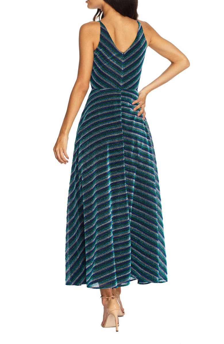 Dress the Population Lena Gltter Stripe Gown, Alternate, color,