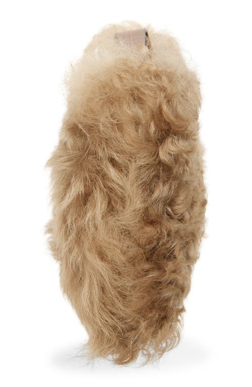 Anya Hindmarch Eye Detail Furry Texture Clutch Bag In Brown