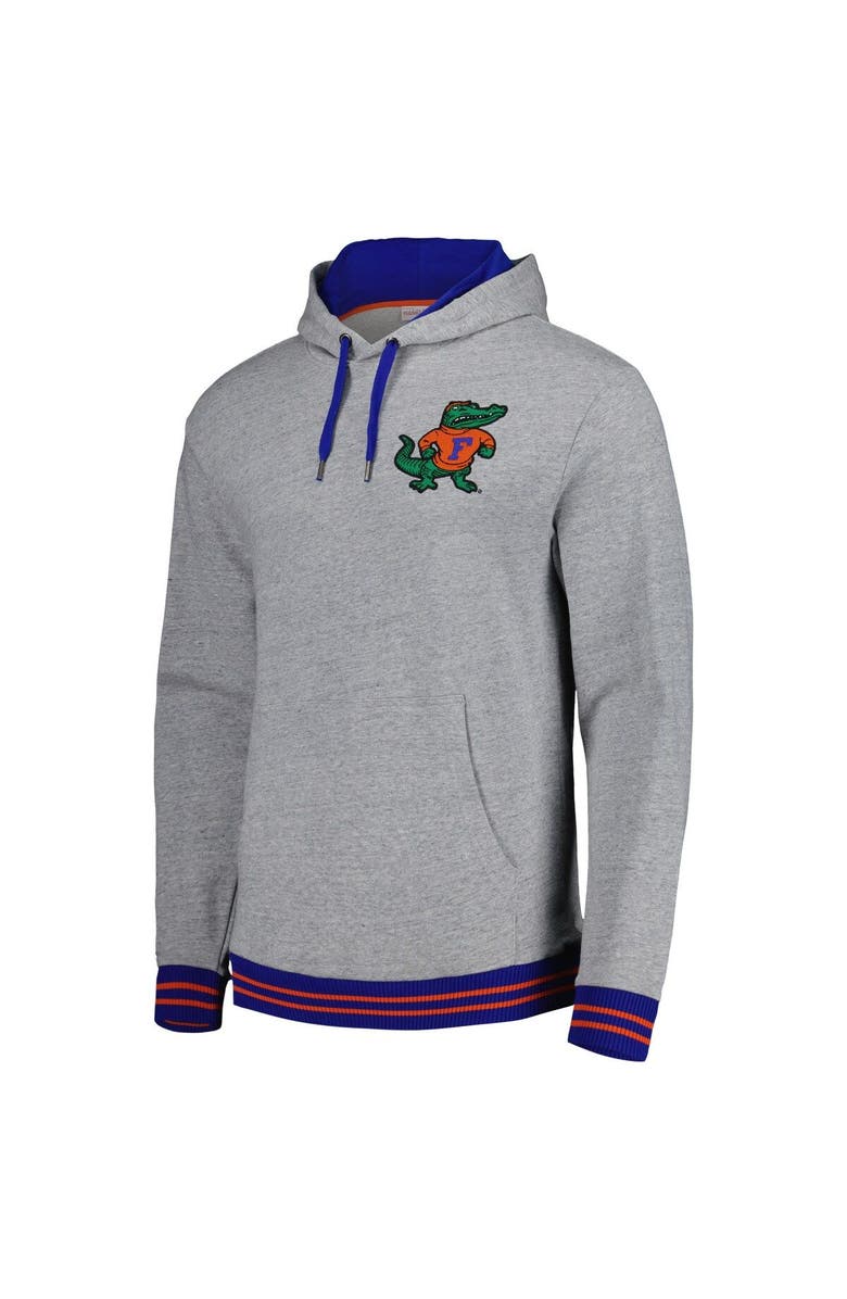 Mitchell & Ness Men's Mitchell & Ness Heather Gray Florida Gators Pullover Hoodie, Alternate, color,