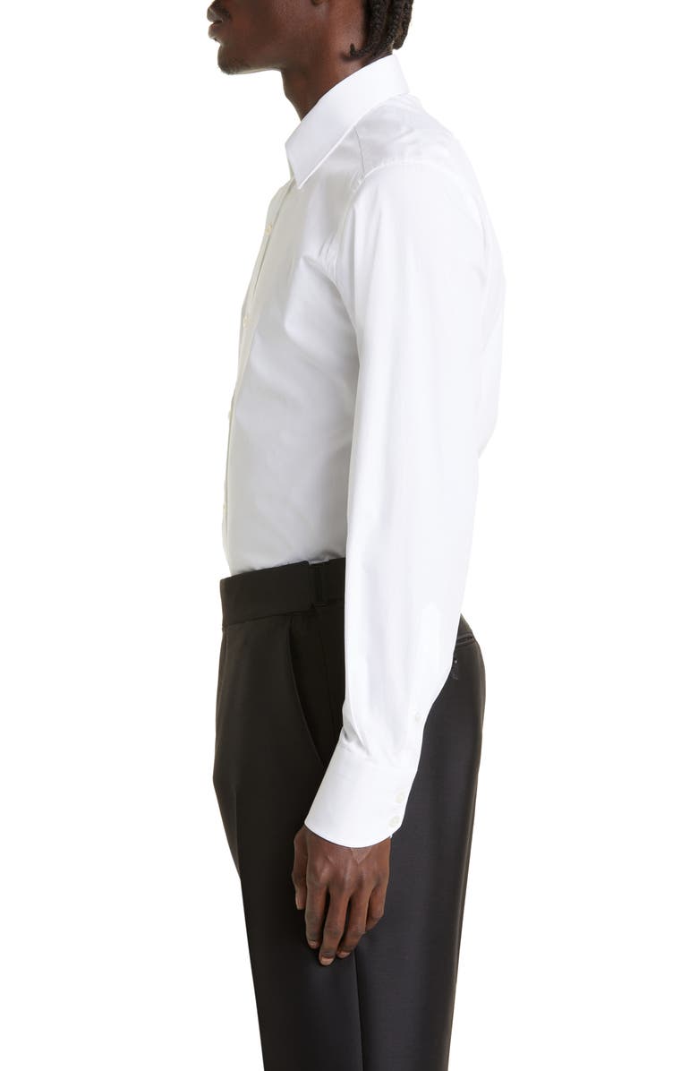 TOM FORD Slim Fit Poplin Button-Up Shirt, Alternate, color, Optical White