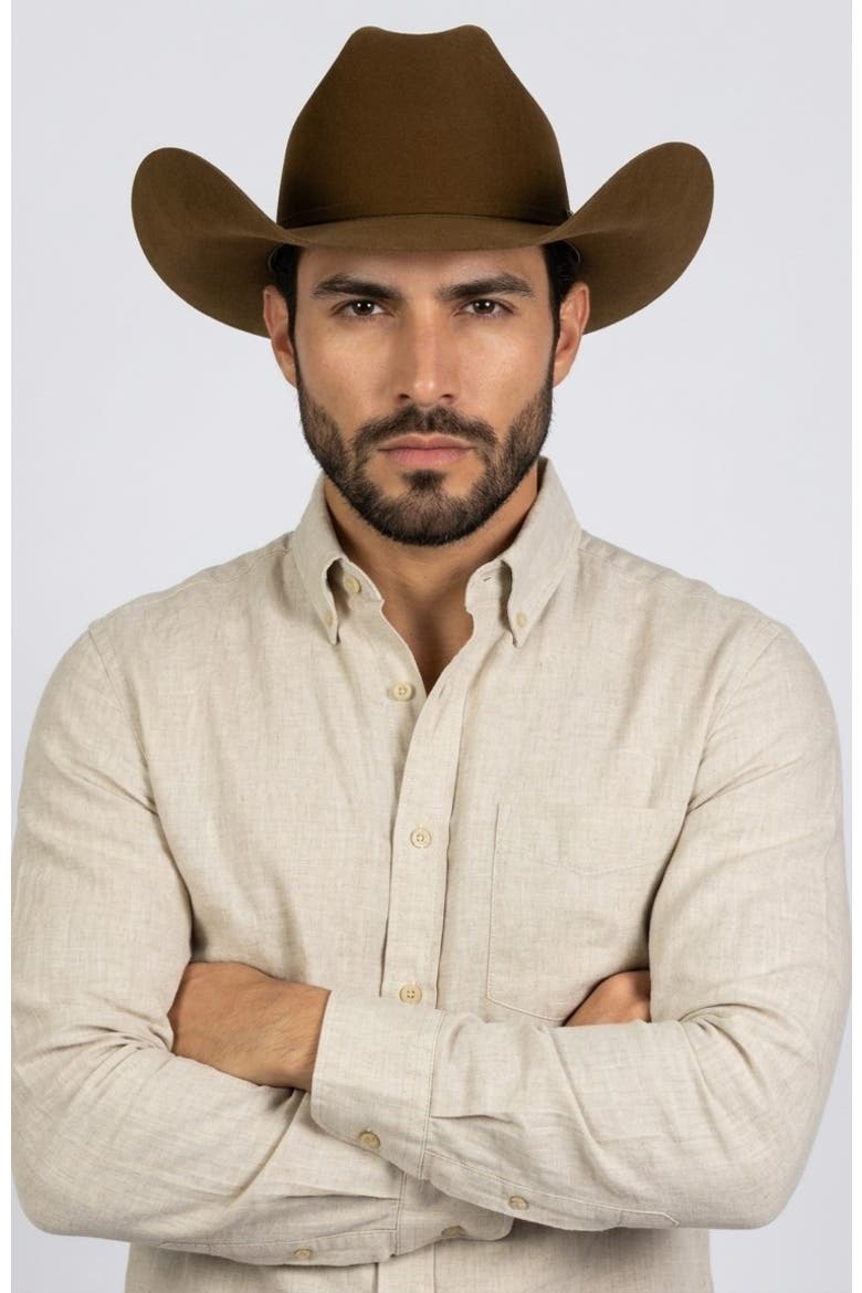 The Boss Premier Cowboy Hat, Alternate, color, Brown