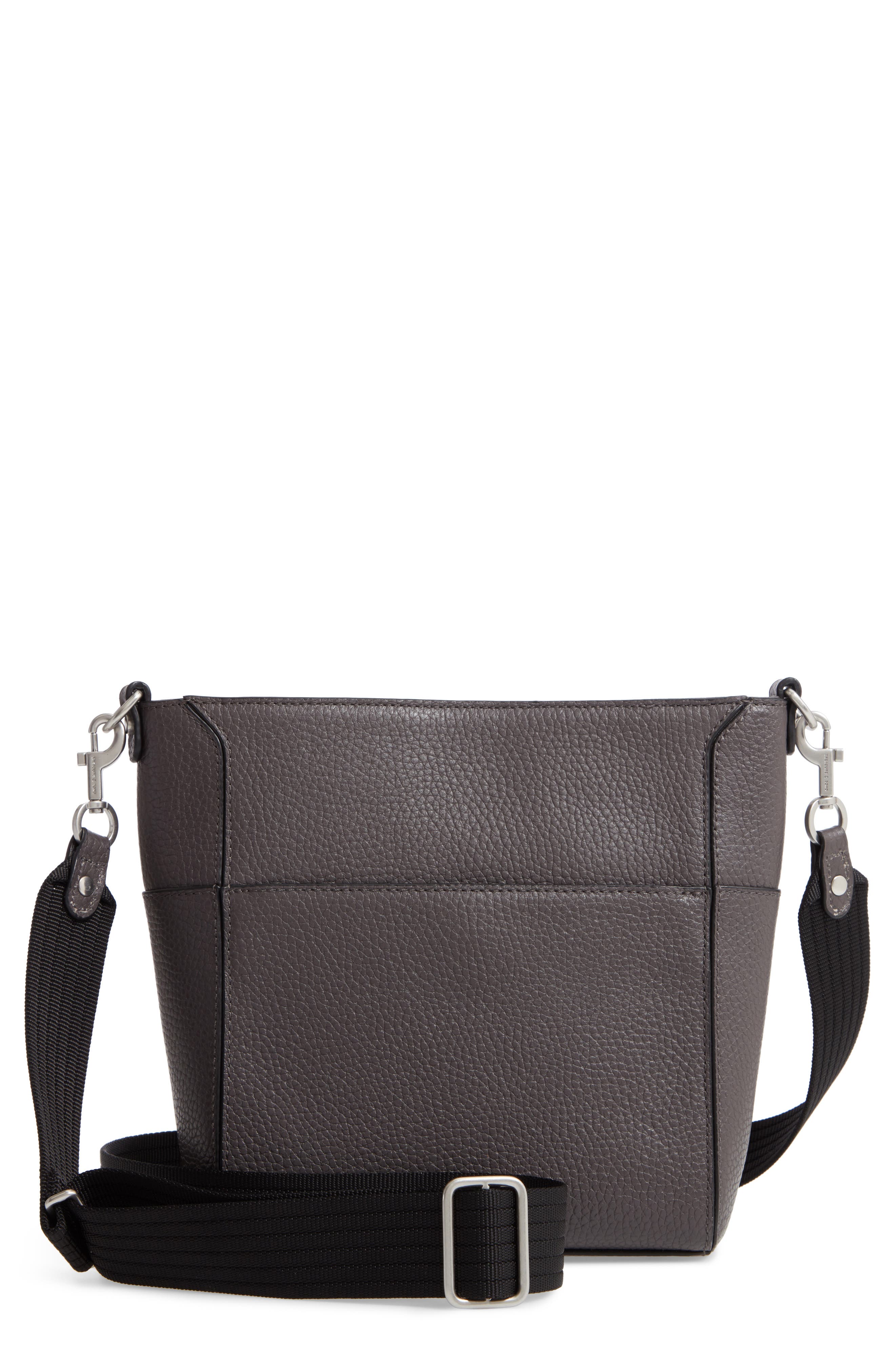 Mini Campbell Leather Crossbody Bag, Main, color, GREY MONUMENT