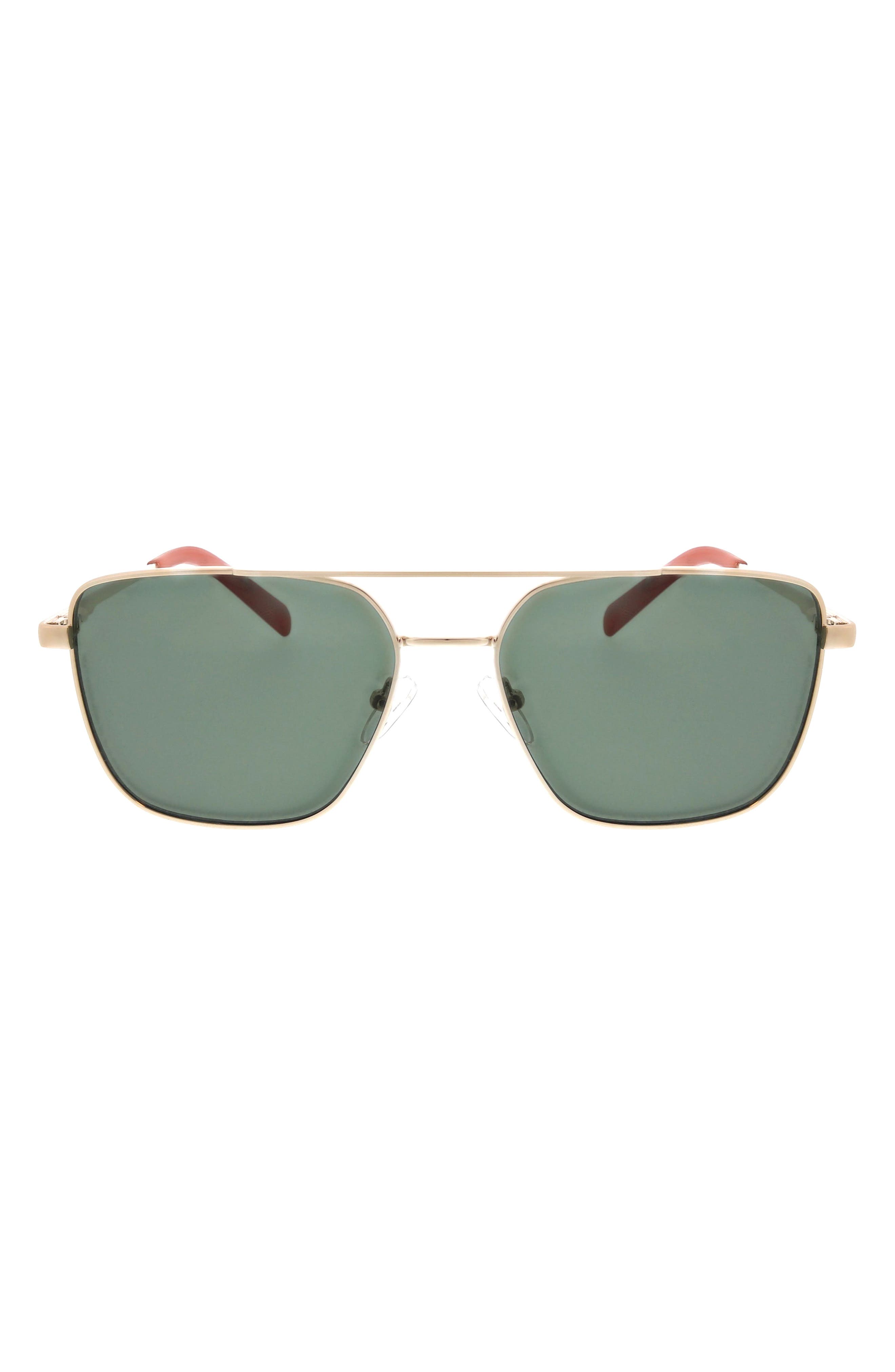Hurley 57mm Polarized Pilot Sunglasses