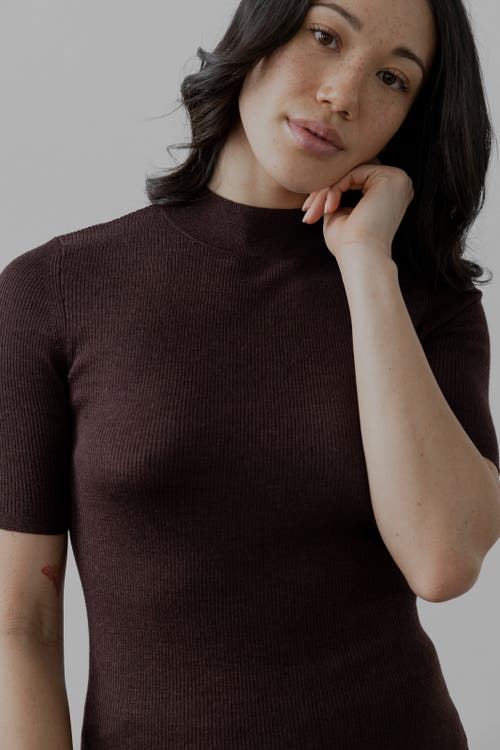 Sskein Mock Neck In Rust