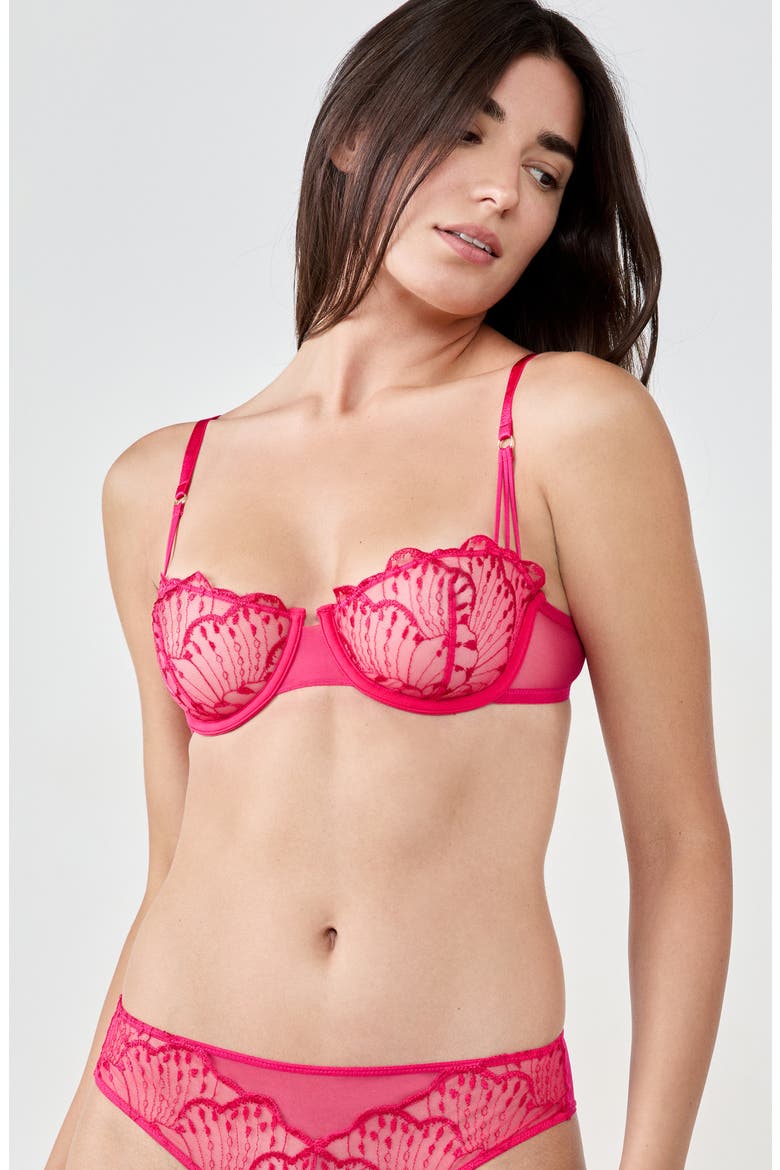 Nayade Underwire Balconette Bra, Alternate, color, PETUNIA