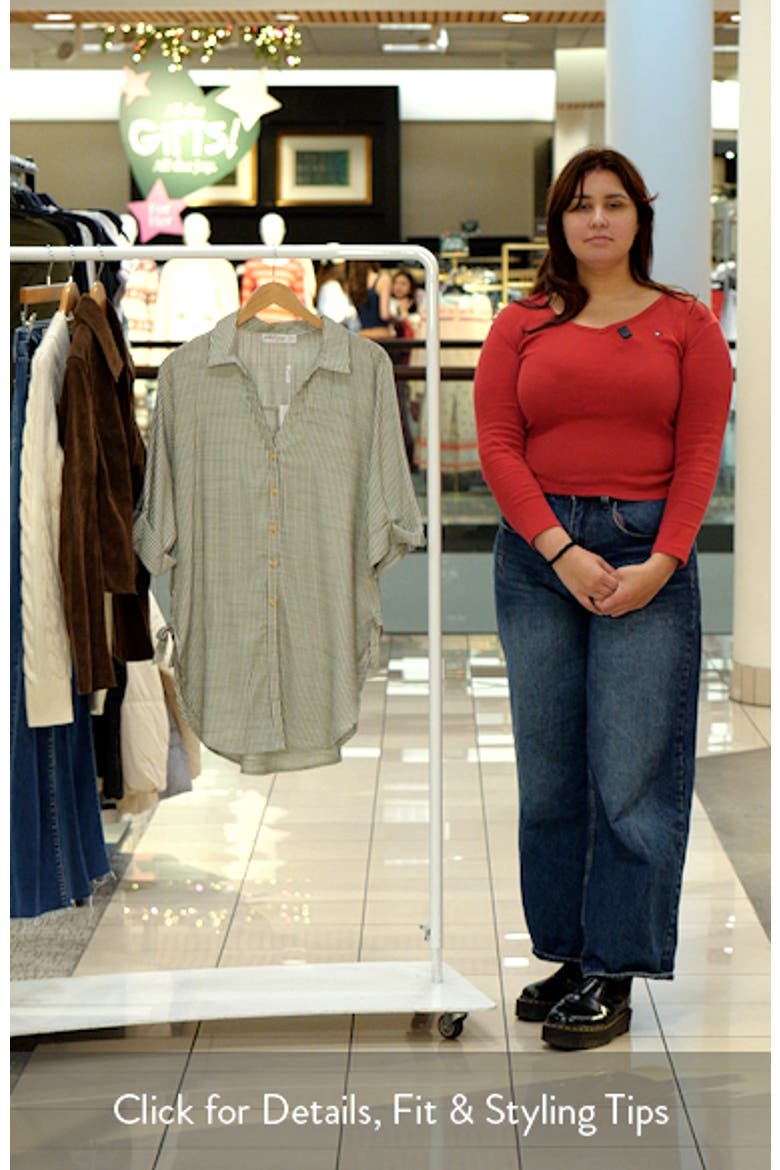 Wren Oversize Stripe Button-Up Shirt video