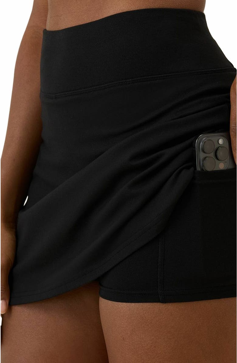 Pact On the Go-To Pocket Skort Made with Organic Cotton, Alternate, color, Black