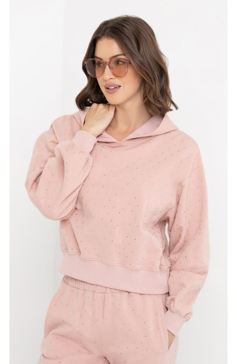 Generation Love Renae Crystal Hoodie, Alternate, color, Dusty Pink
