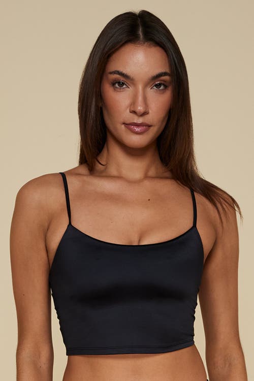 B Swim Harbor Crop Bikini Swimsuit Top In Black Depth