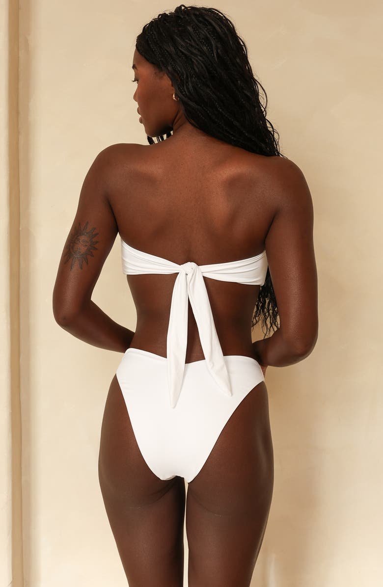 Dippin Daisys Polo Super Cheeky Bikini Bottom, Alternate, color, White