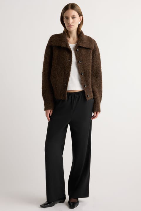 Sacha Fuzzy Alpaca-wool Cardigan