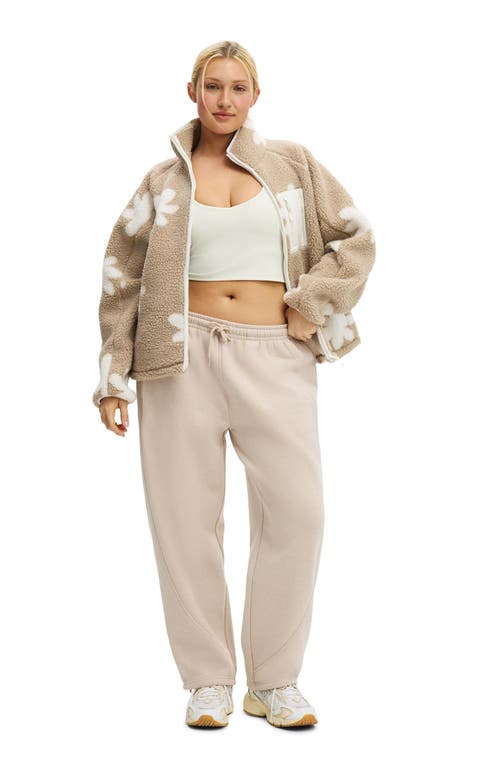 Cotton On Body Active Plush Essential Barrel Sweatpant In Neutral