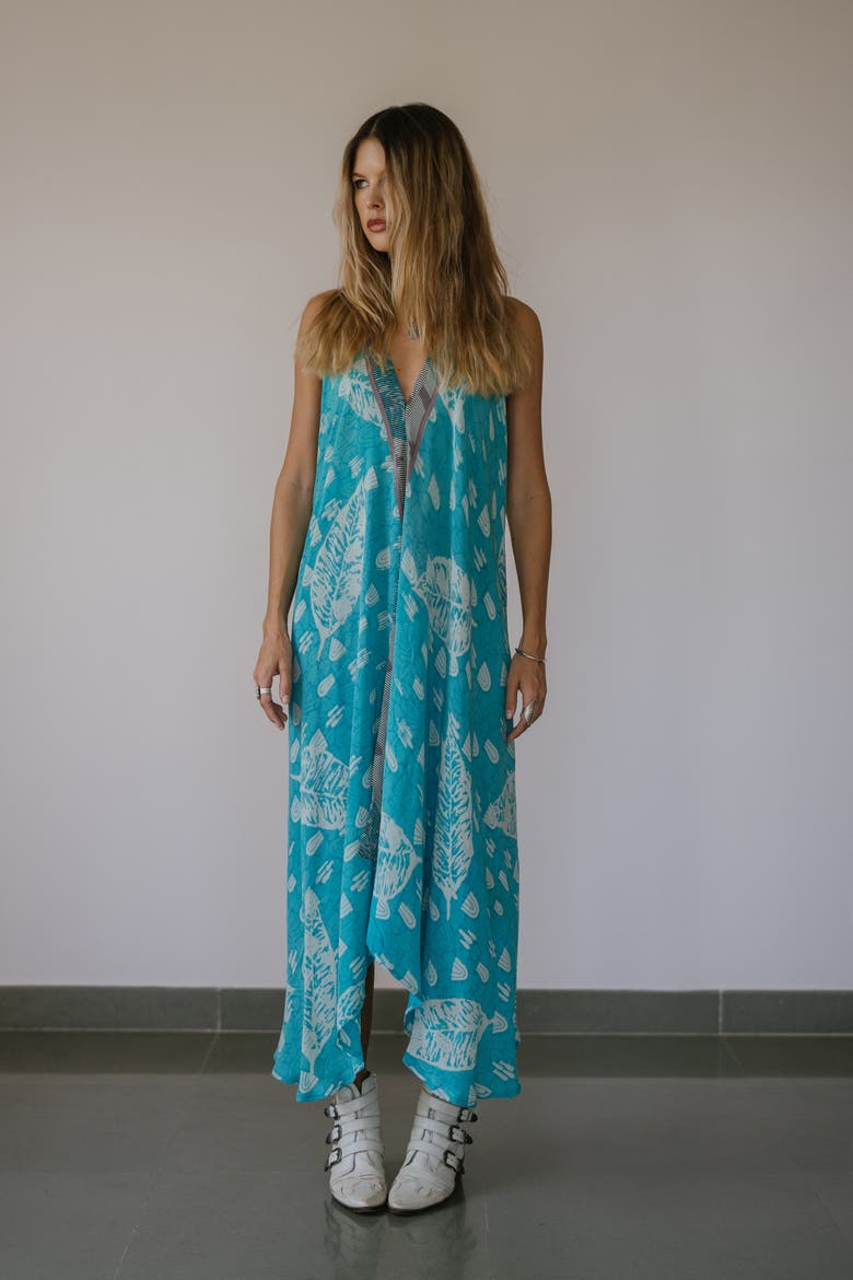 Classic Silk Dress Harmony, Alternate, color, Blue & White