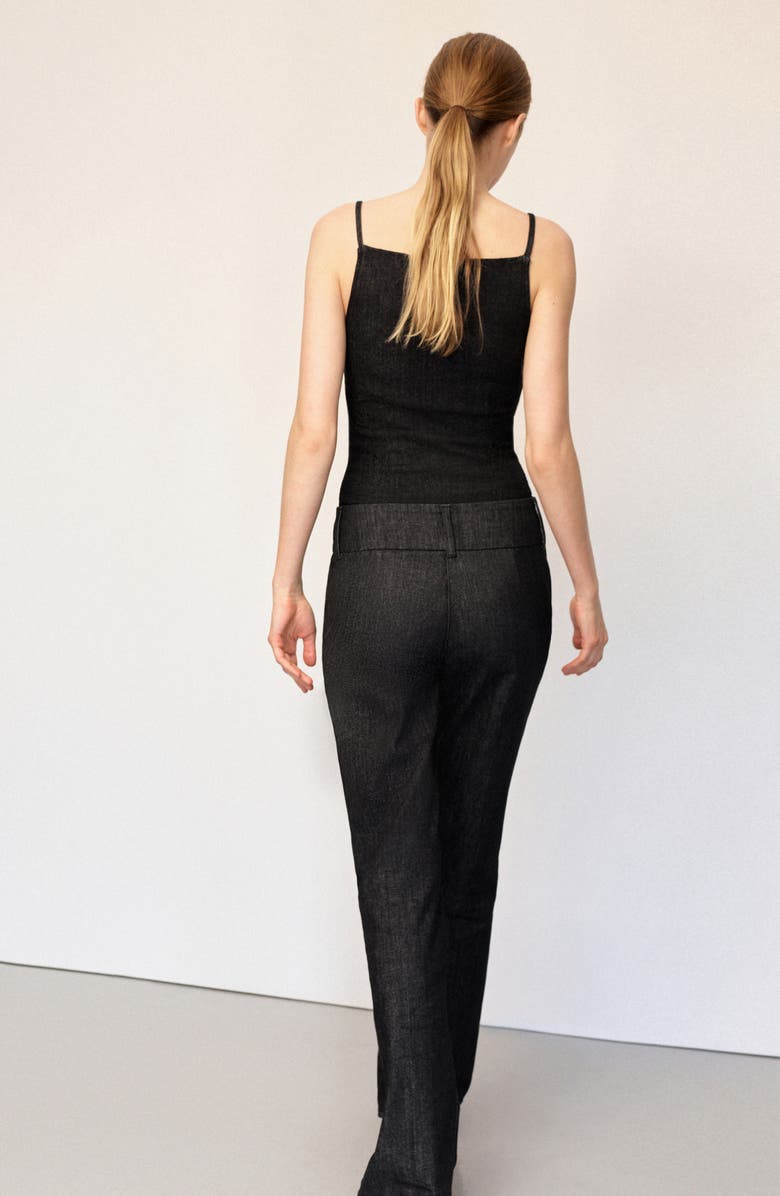 MANGO June Stretch Denim Pants, Alternate, color, Black