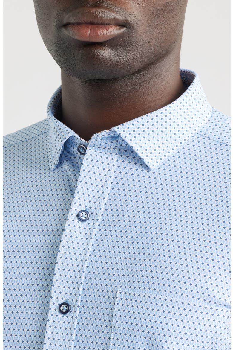XC Motion Performance Knit Button-Up Shirt, Alternate, color, BLUE TULIP