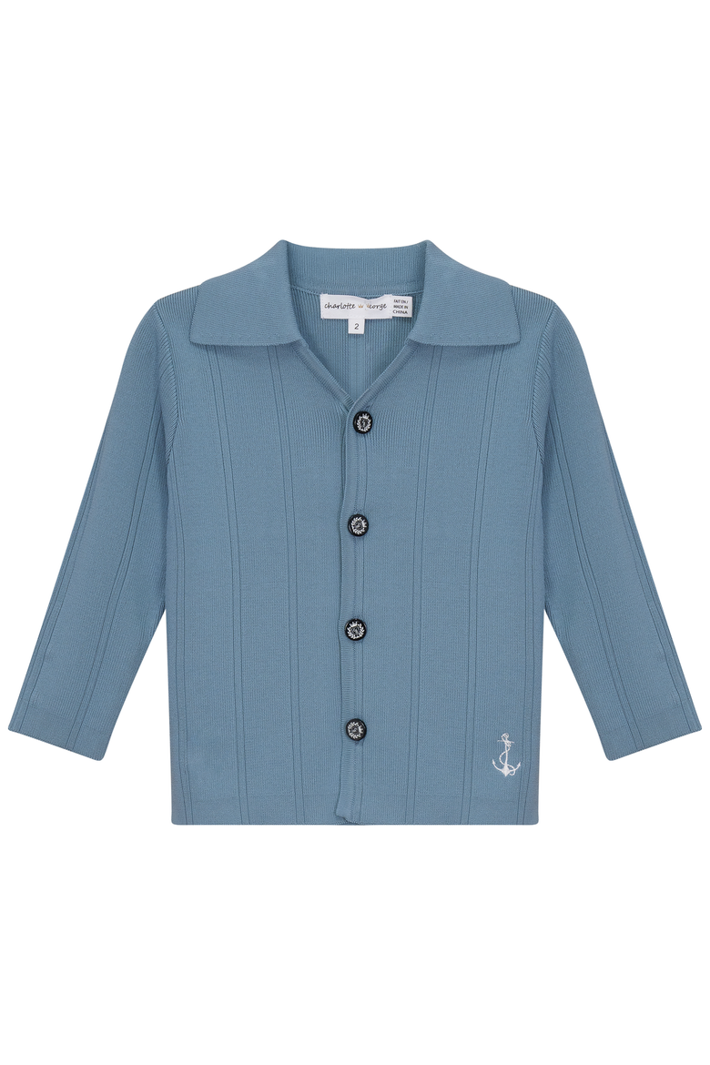 Anchor Embroidered Knit Jacket, Main, color, Seabrook