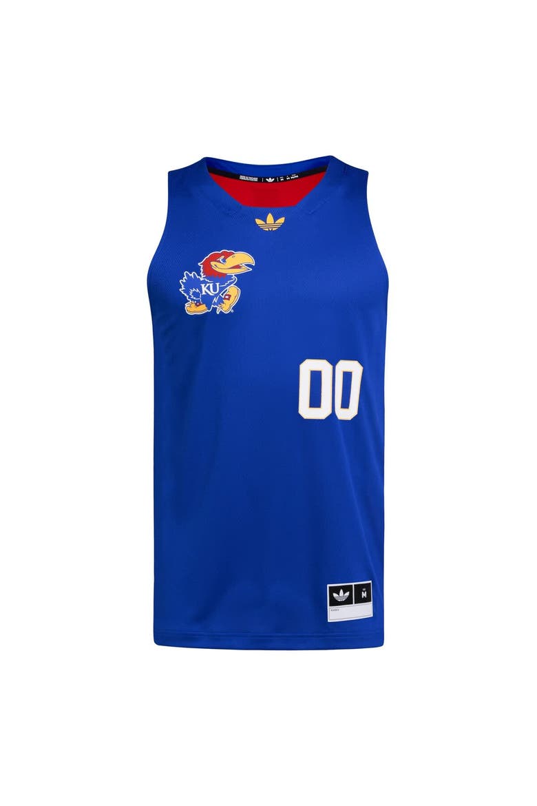 Men's adidas #00 Royal/Red Kansas Jayhawks Black History Month Basketball Jersey, Alternate, color, Royal