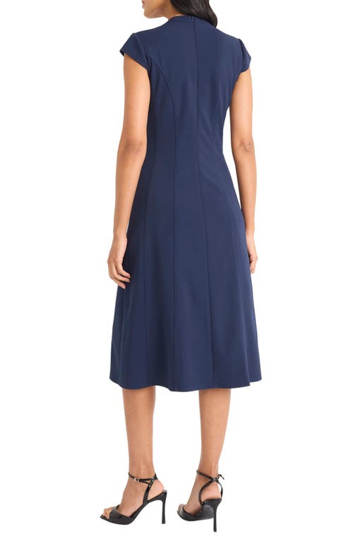 Maggy London Princess Seam Scuba Crepe Midi Dress
