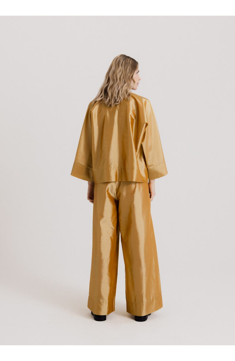 Alas Wide Pleated Pants, Alternate, color, Gold
