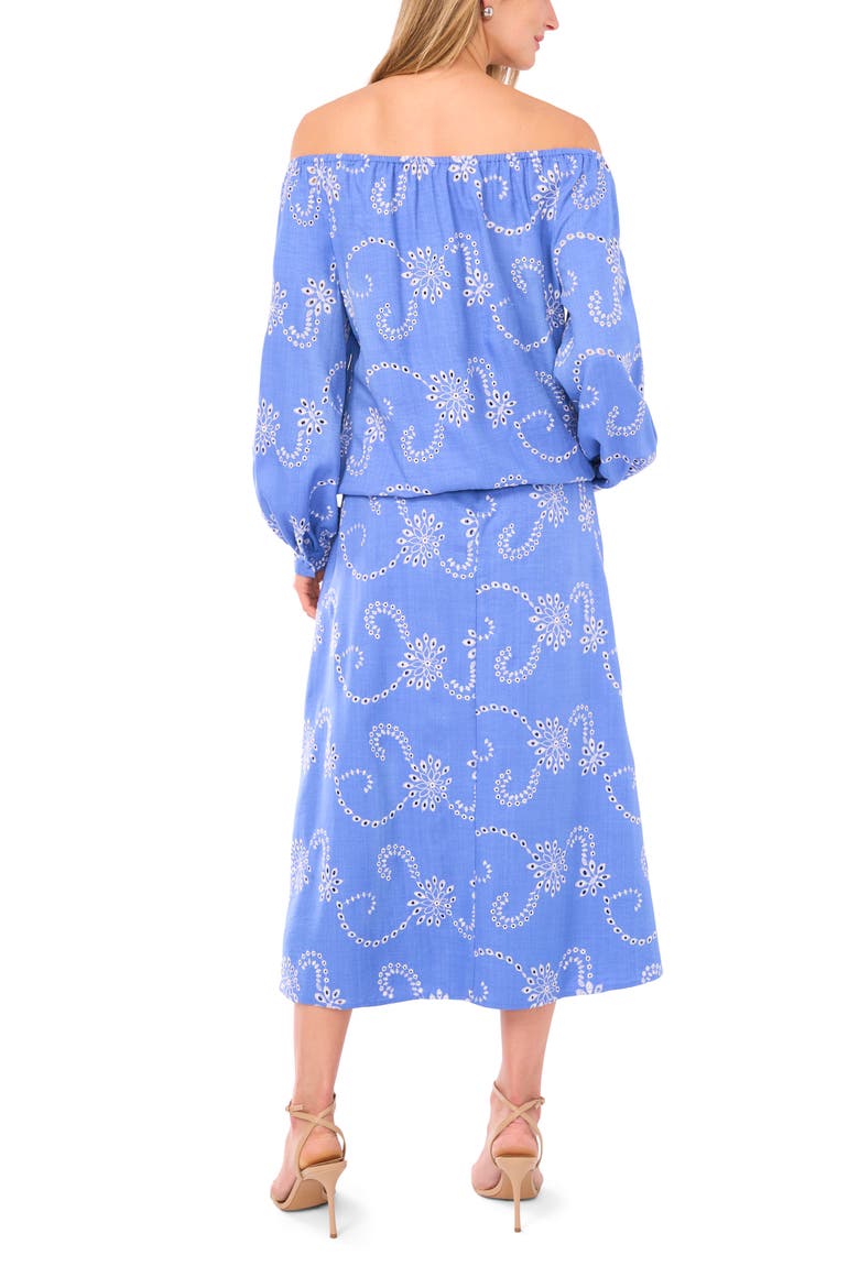 Eyelet Off the Shoulder Long Sleeve Top, Alternate, color, ULTRAMARINE