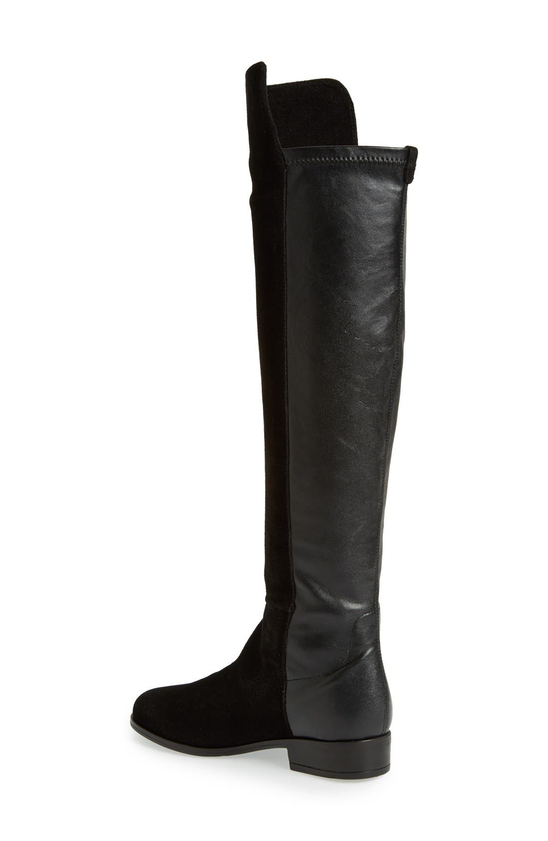 'Trish' Over the Knee Boot, Alternate, color, BLACK