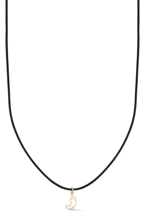 14k Gold Chili Pepper Pendant Necklace