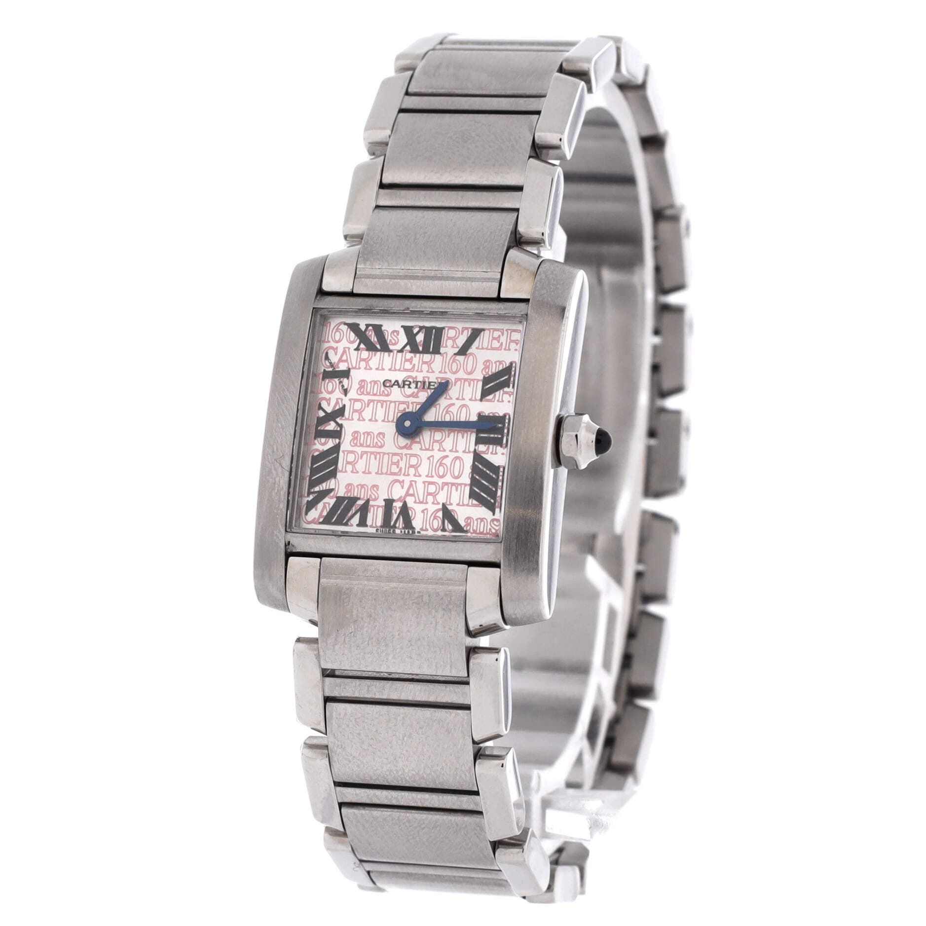 160 Limited Edition Tank Francaise Quartz Watch Stainless Steel 20, Alternate, color, Metallic Silver