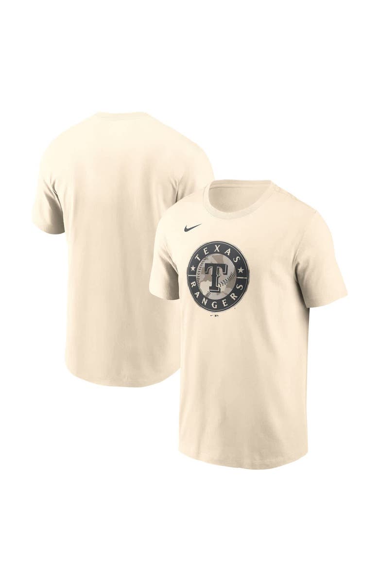 Nike Men's Nike Cream Texas Rangers Camo Logo T-Shirt, Main, color, 