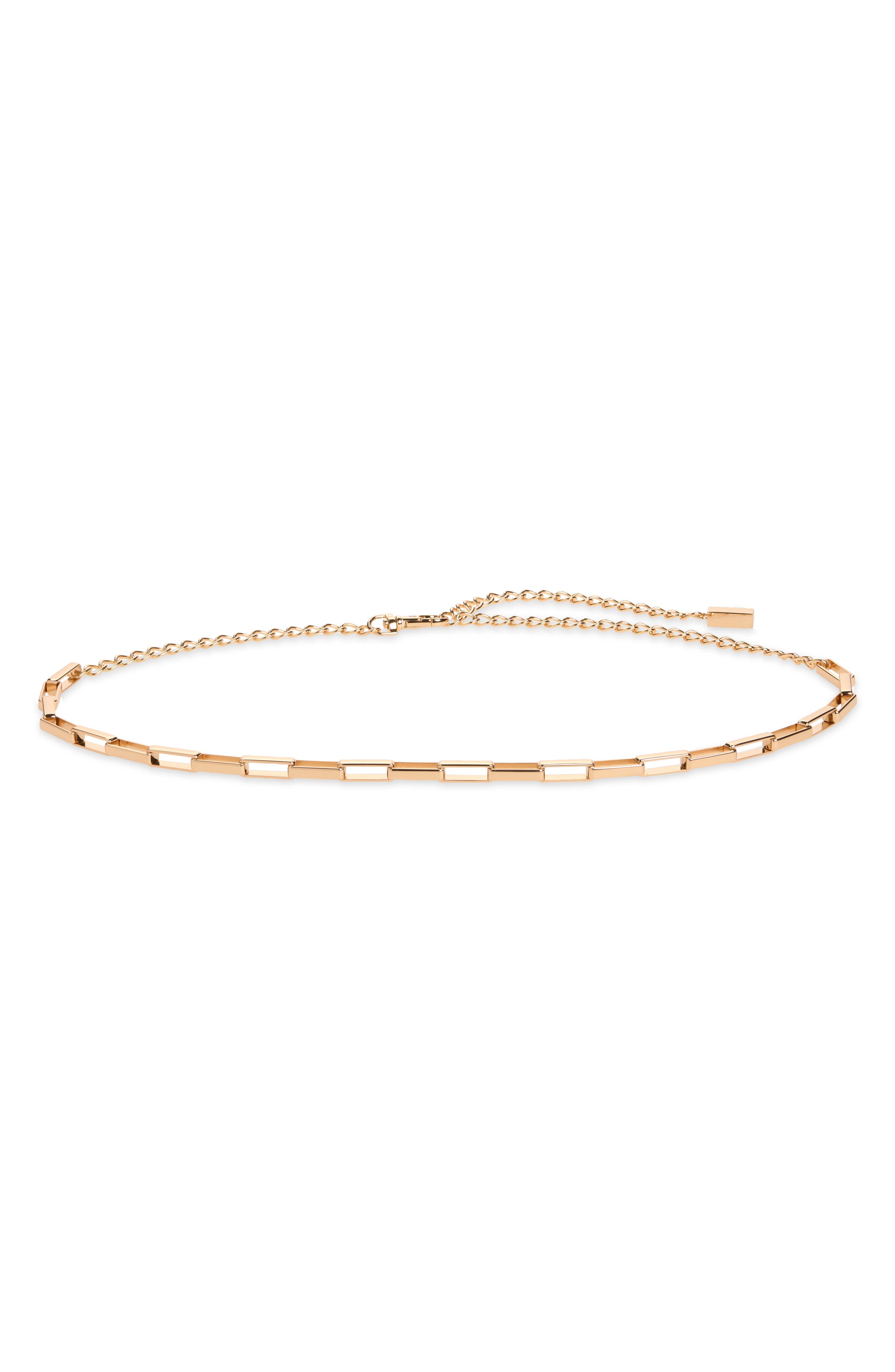 Square Link Chain Belt