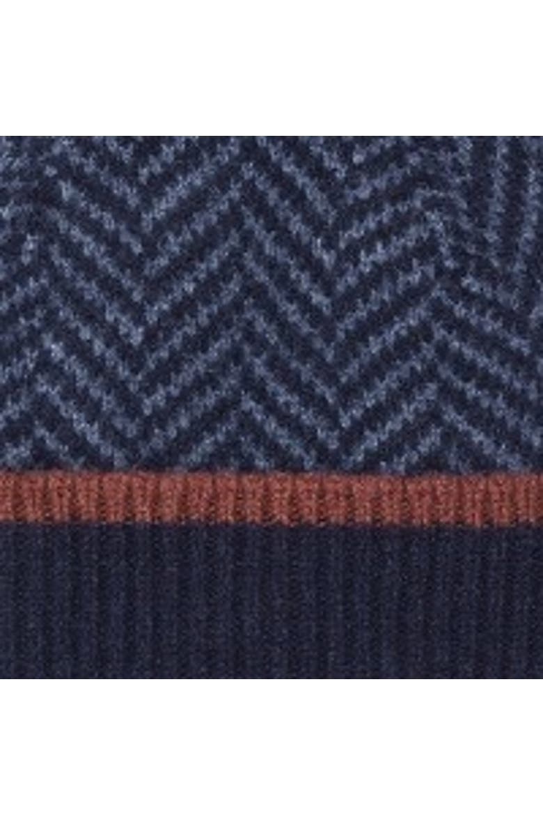 Chevron Beanie, Alternate, color, NAVY