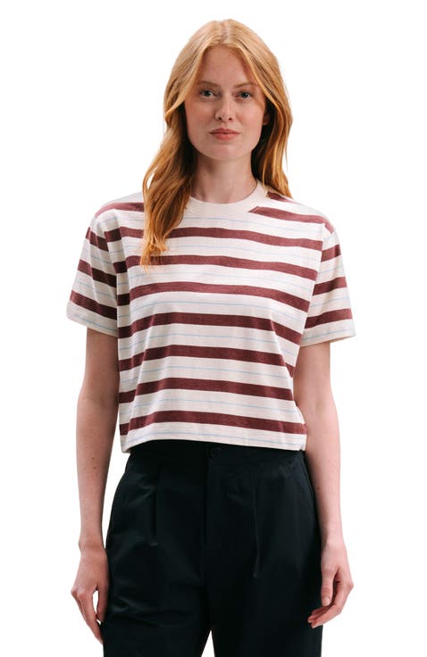 The Recycled Stripe Crop Tee