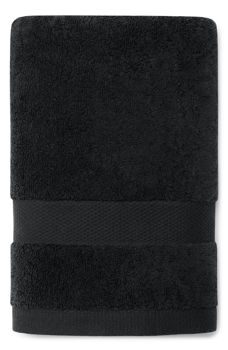 SFERRA Bello Nuovo Combed Cotton Hand Towel, Main, color, Black
