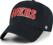 '47 Men's '47 Black San Francisco 49ers Clean Up Team Script Adjustable Hat