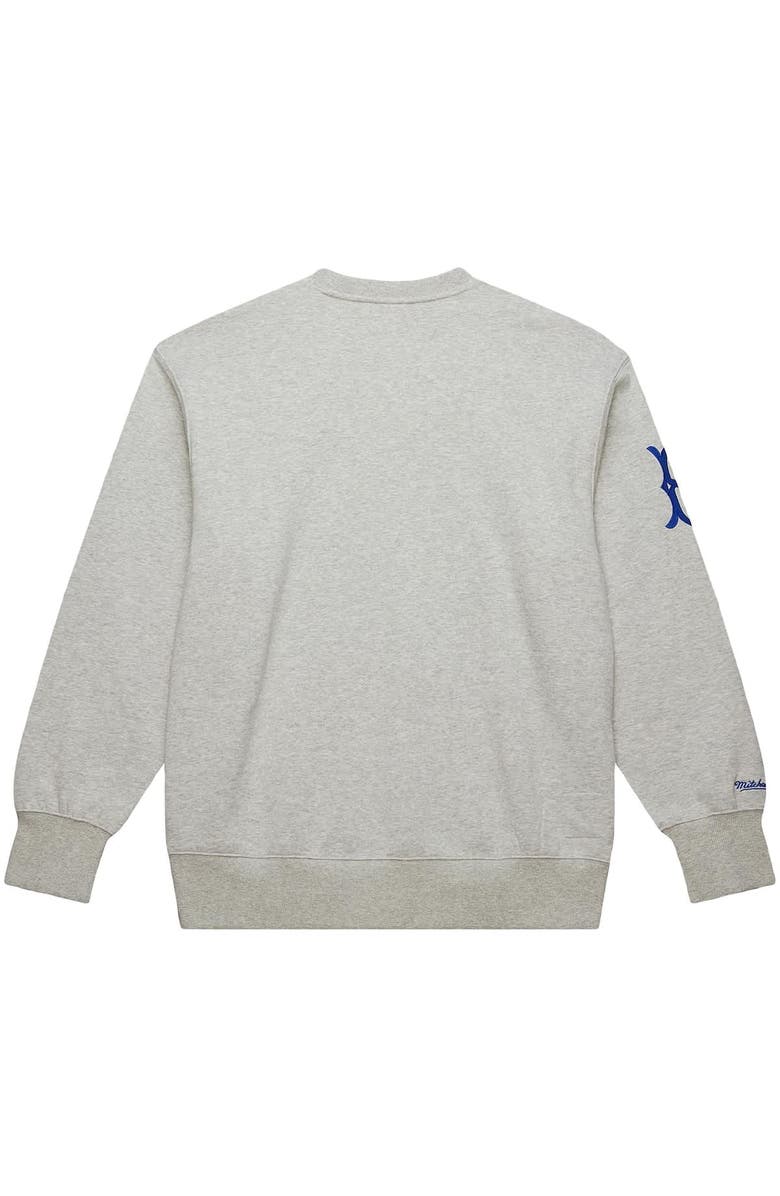 Mitchell & Ness Men's Mitchell & Ness Jackie Robinson Heather Gray Brooklyn Dodgers Legends Collection Vintage Logo Name & Number Fleece Pullover Sweatshirt, Alternate, color, Heather Gray