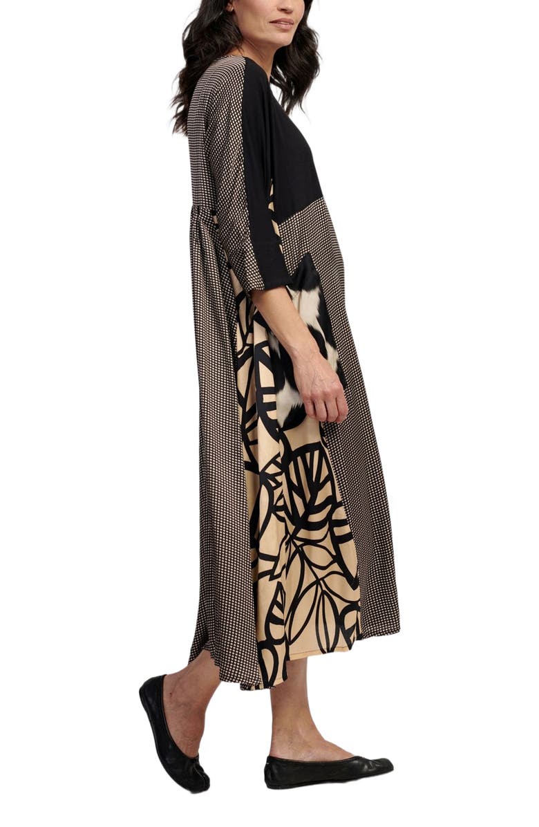 Alembika Serene print mixed media maxi dress, Alternate, color, 