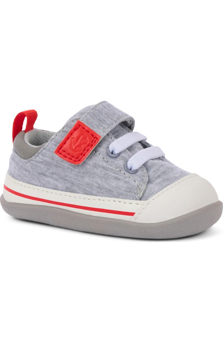 See Kai Run Kids' Mini Stevie Sneaker, Main, color, Gray Jersey/ Red