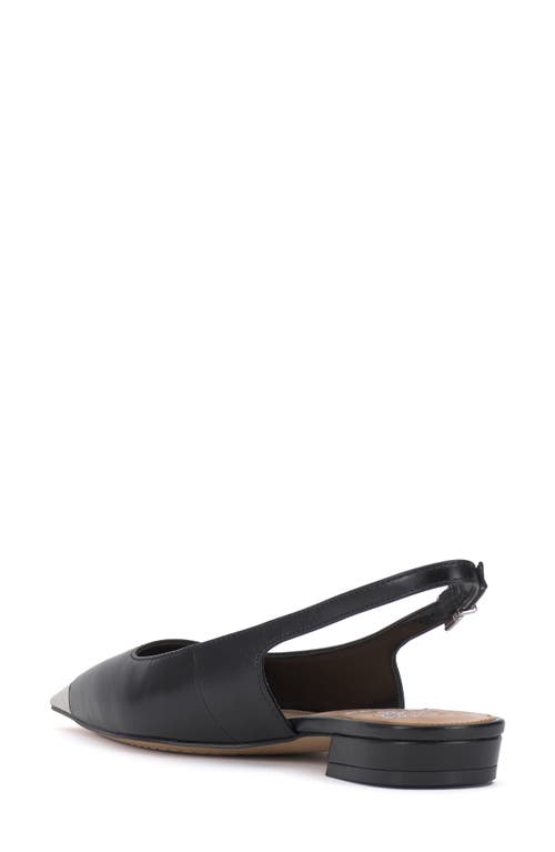 Vince Camuto Sellyn Cap Toe Slingback Flat In Black