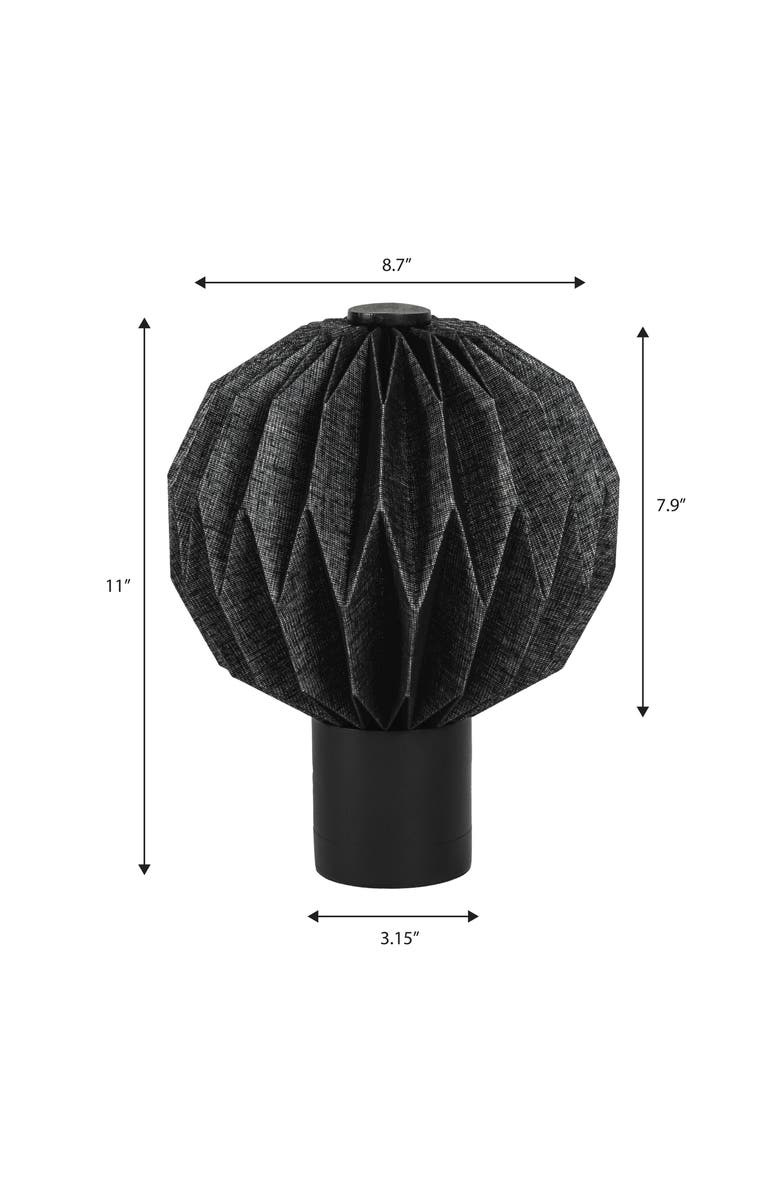 JONATHAN Y Quincy 11" Modern Minimalist Paper Pleated Orb Accent LED Table Lamp, Alternate, color, Black