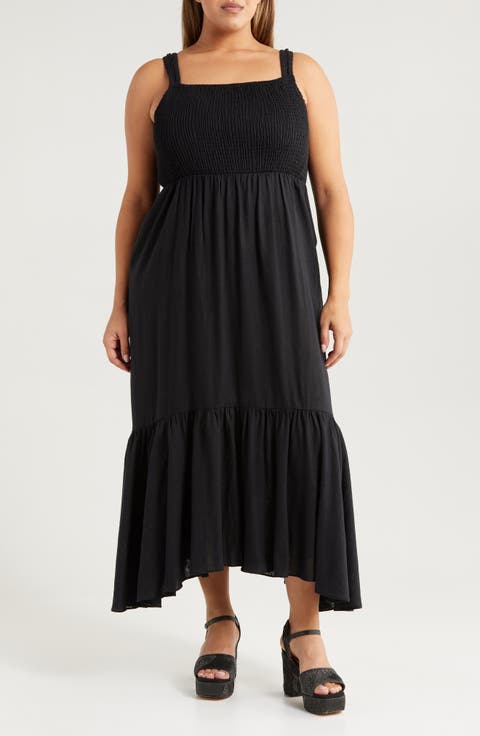 Smocked Maxi Sundress (Plus)