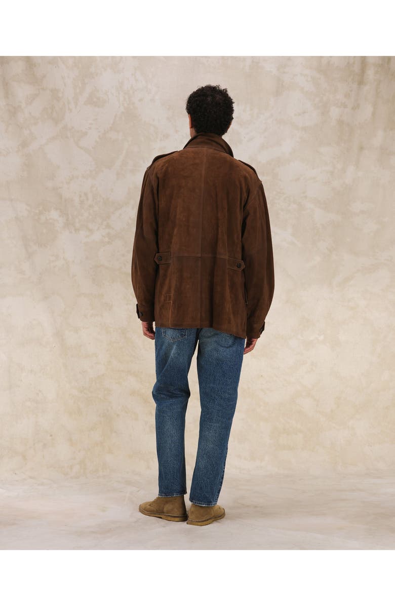 Fortela Julian Jungle Suede Jacket, Alternate, color, Brown