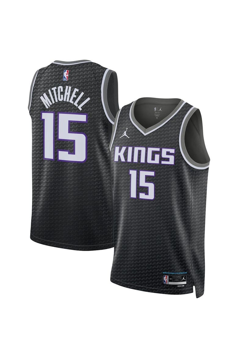Unisex Jordan Brand Davion Mitchell Black Sacramento Kings Swingman Jersey - Statement Edition, Main, color, Black