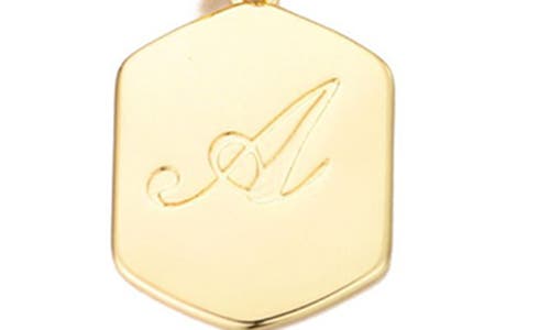 Adornia Monogram Initial Pendant Necklace In Gold