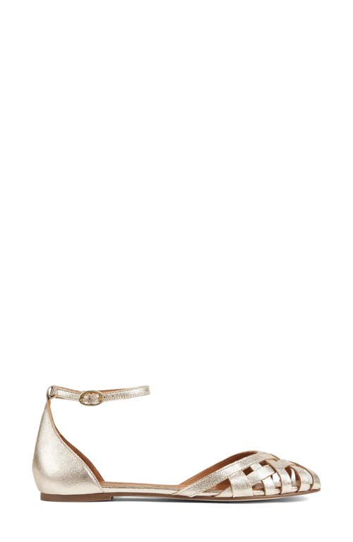 Lk Bennett Bianca Ankle Strap Sandal In Gold