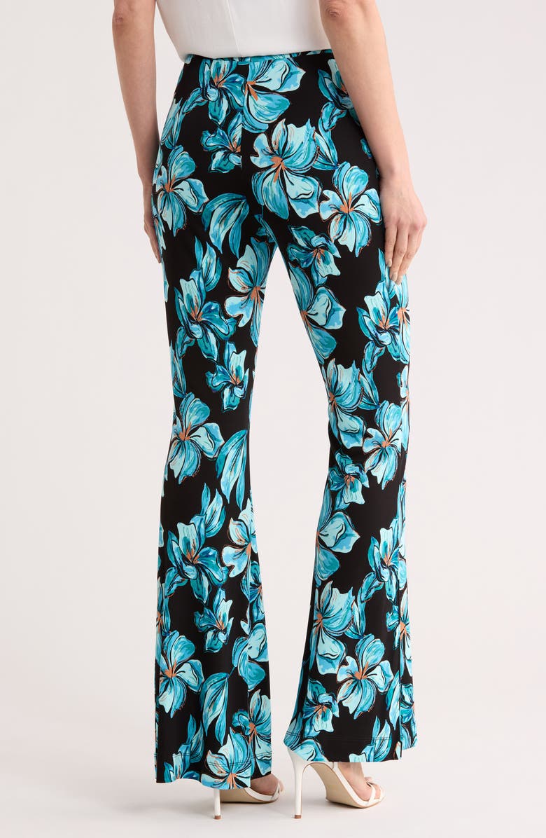 DVF Brooklyn Flare Pants, Alternate, color, Opera Floral Black